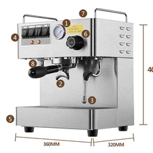 Коммерческий профессиональный корпус из нержавеющей стали, высокое качество, эспрессо, Кофеварка, бойлер, капучино, кофемашина