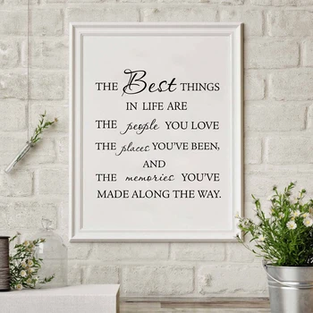 

Love Memories Quote Wall Art Print And Poster , The Best Things In Life Quote Art Canvas Poster Home Decoration