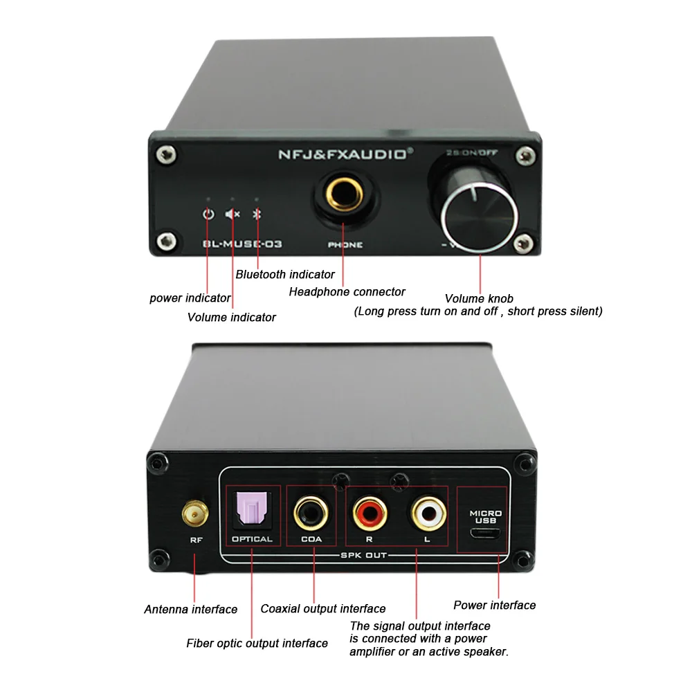 FX Audio BL MUSE 03 декодирование без потерь Bluetooth 4 2 CSRA64215 Мини HIFI аудио приемник