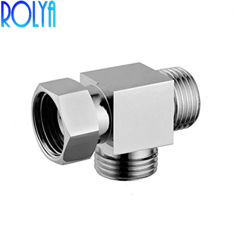 Rolya G1/2 &quotлатунь хром 3 Way Diverter T образный адаптер клапан для ванной туалета Биде
