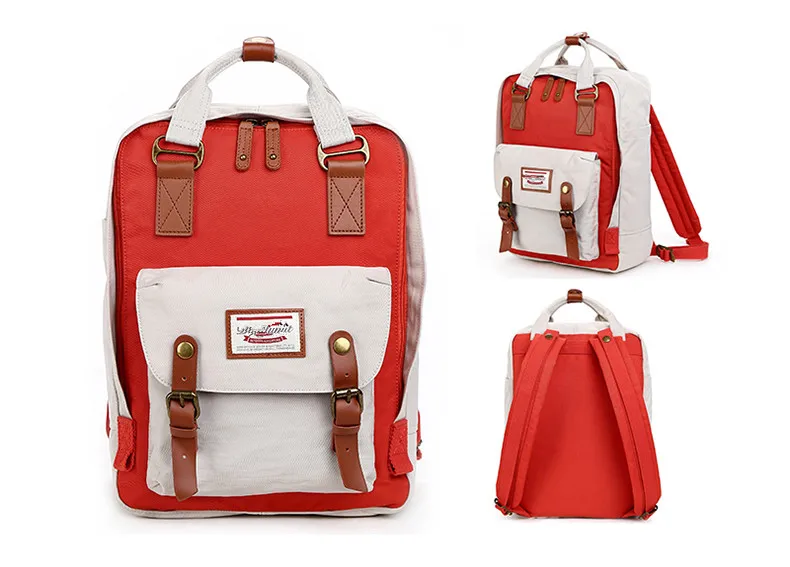 Новые модные женские холщовые рюкзаки ярких цветов, школьные сумки для девочек и мальчиков, повседневные дорожные сумки, рюкзак для ноутбука Mochila S062