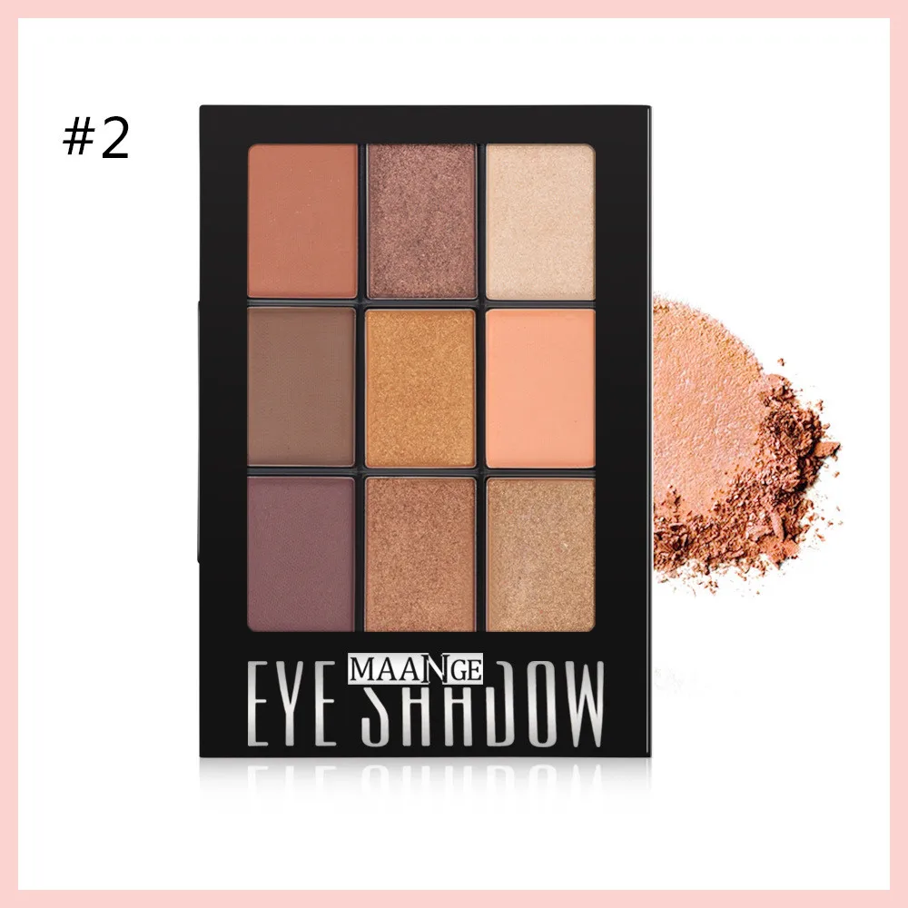 Тени для век pallette nude 9 цветов новые косметические матовые кремовые тени набор гирлянды для макияжа набор кистей для теней