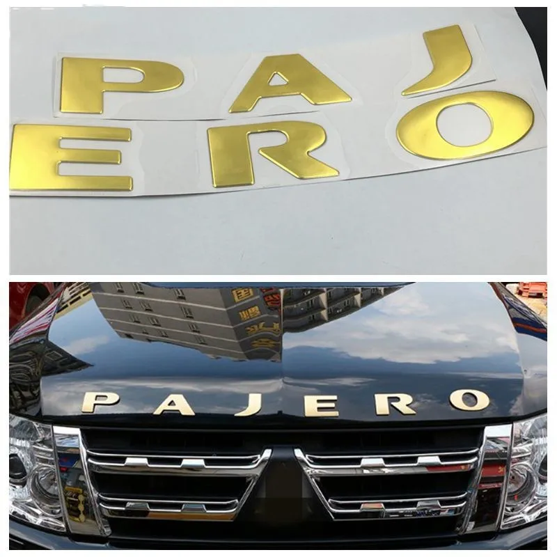 Cafoucs большой размер автомобильный передний капот эмблема логотип значок наклейка с надписью для Mitsubishi Pajero Montero V73 V75 V77 V93 V97