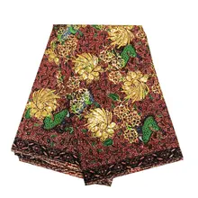 Новая вышивка африканская супер Java восковая ткань с блестками 6 ярдов Pagne воск из Анкары и Нигерии хлопчатобумажная текстильная ткань Африка