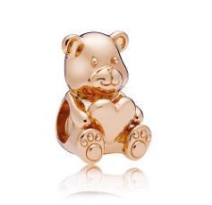 Maxi Small Statement Hollow Love Heart Key Bear Flower Crystal Beads Fit Brand Charm Bangles for Women Making Jewelry