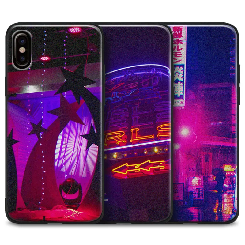 

Neon light Aesthetics Aesthetic Soft Silicone Phone Case Cover Shell For Apple iPhone 5 5s Se 6 6s 7 8 Plus X XR XS MAX
