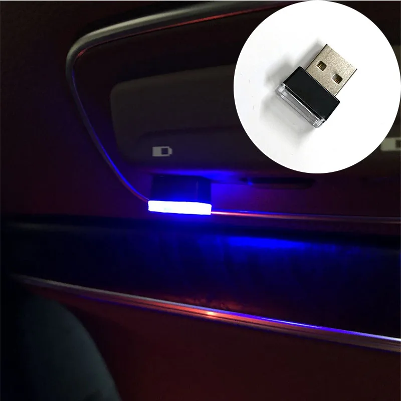 1 шт. автомобильные светодиодсветодиодный атмосферные декоративные лампы USB для