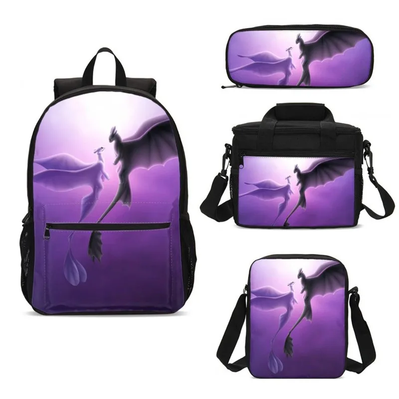 4 stks/set Portfolio Schooltas Voor Meisjes Jongens Fashion Anime Cartoon Hoe Train Your Dragon 3D Afdrukken Boekentas Kinderen stachel 4 stks/set Portfolio Schooltas Voor Meisjes Jongens Fashion Anime Cartoon Hoe Train Your Dragon 3D Afdrukken Boekentas Kinderen stachel