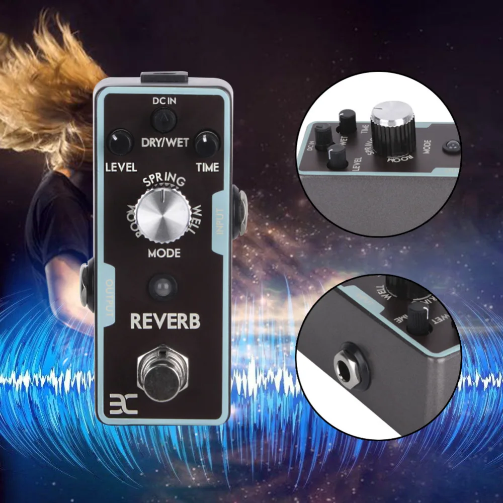 2019 High Quality Guitar Pedal Electric Guitarra Single Digital Reverb Electric Guitar Effect Pedal Mini Single Effect With True