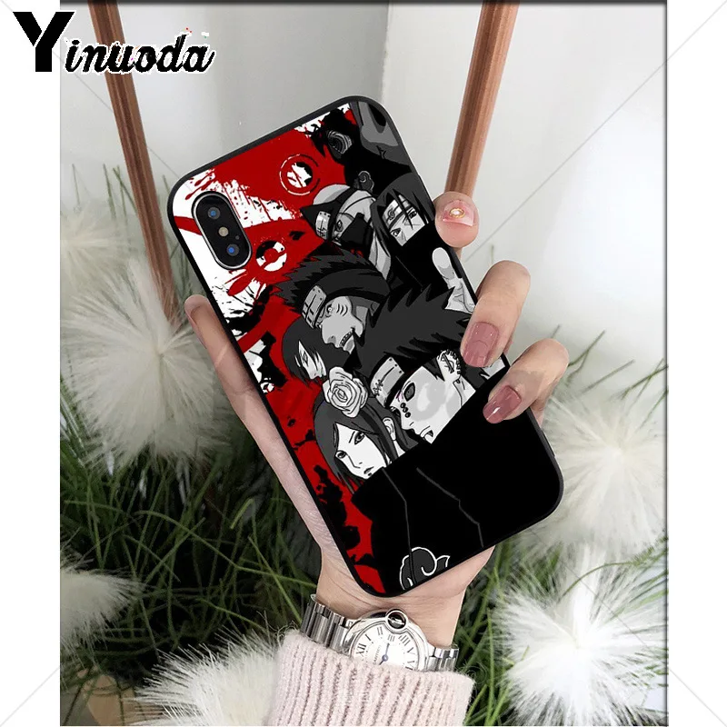 Yinuoda мягкий чехол для телефона из ТПУ с японским аниме Наруто Акацуки iPhone X XS MAX 6 6s 7