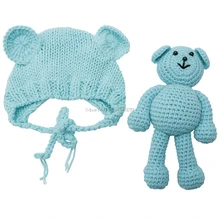 Newborn Baby Bear Hat Photography Props Crochet Beanie Photography Accessories B116