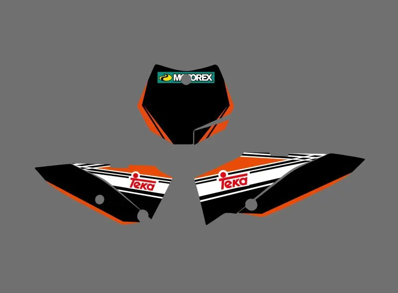 Набор стикеров для KTM SX 65 2009 2010 2011 2012 0536 новый стиль Bull (оранжевый и черный)|sticker