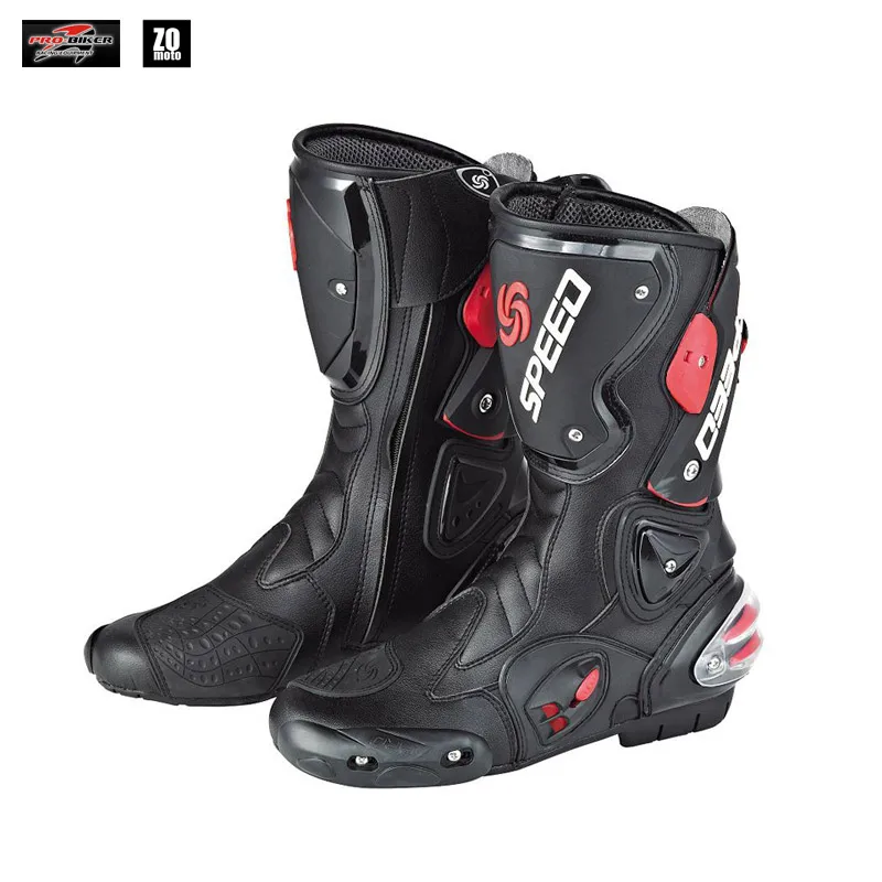 Motorcycle boots outdoor racing boots Pro Biker SPEED Racing Boots Motocross Boots drop resistance B1001 - Цвет: Black