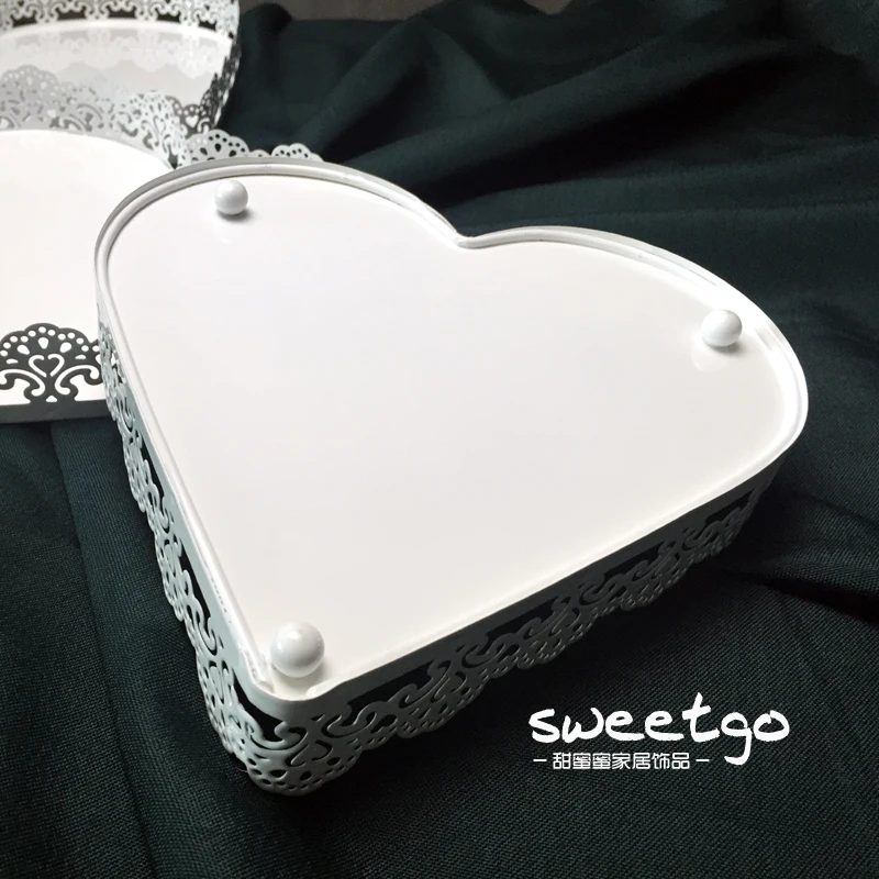 Подставка для торта в форме сердца SWEETGO из белого железа и металла инструменты