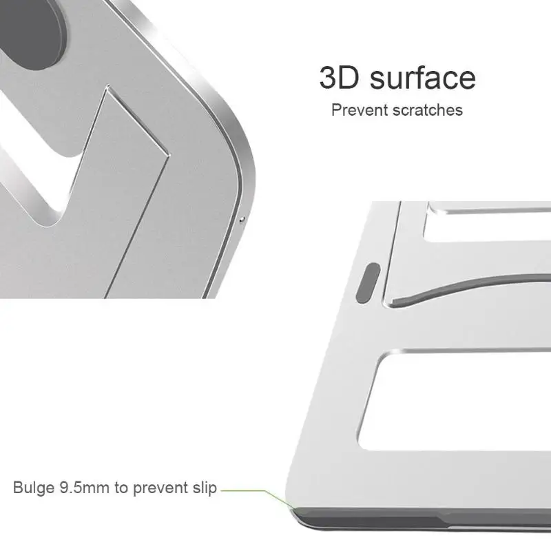Multi Function Design Desktop Laptop Cooling Holder Foldable Aluminum Alloy Dock Stand Metal Bracket Support for Macbook Multi Function Design Desktop Laptop Cooling Holder Foldable Aluminum Alloy Dock Stand Metal Bracket Support for Macbook