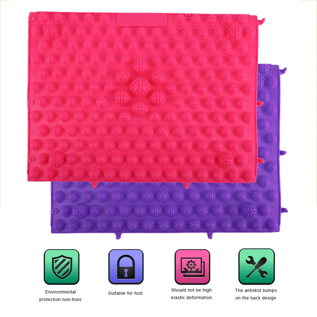 

Korean Style Adults Foot Massage Pad TPE Modern Acupressure Reflexology Yoga Mat Acupuncture Rugs Fatigue Relieve 29*39cm