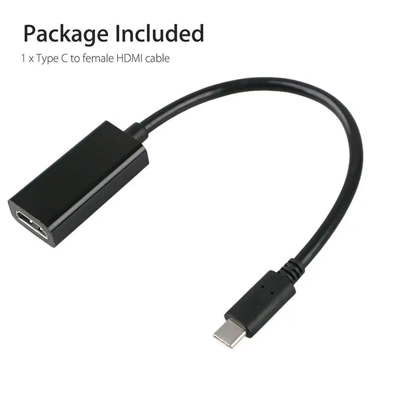 1,6 м USB-C type-C к HDMI HDTV Кабель-адаптер для samsung S9 S8 Note 8 Macbook HDMI type C к женскому HDMI кабелю