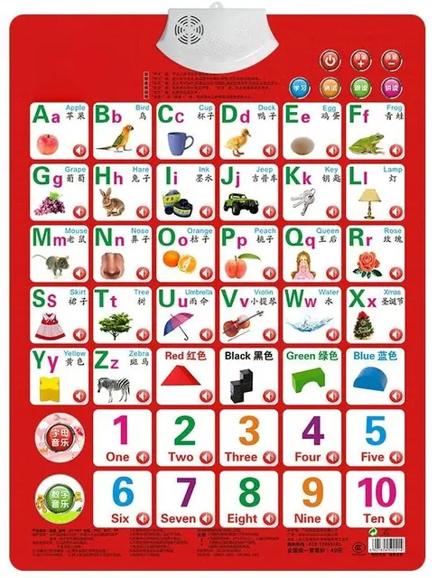 Apprendre Les Chiffres Alphabet Carte Livre Bébé Son