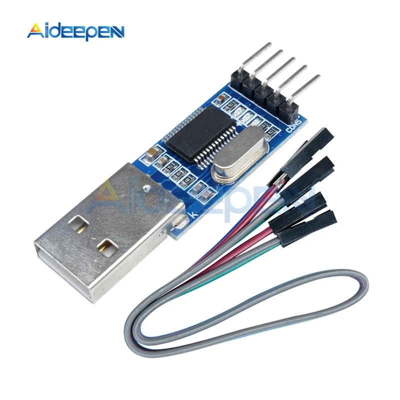 Модуль адаптера преобразователя PL2303 USB в RS232 TTL платы загрузки PL2303HXA с гибким 4