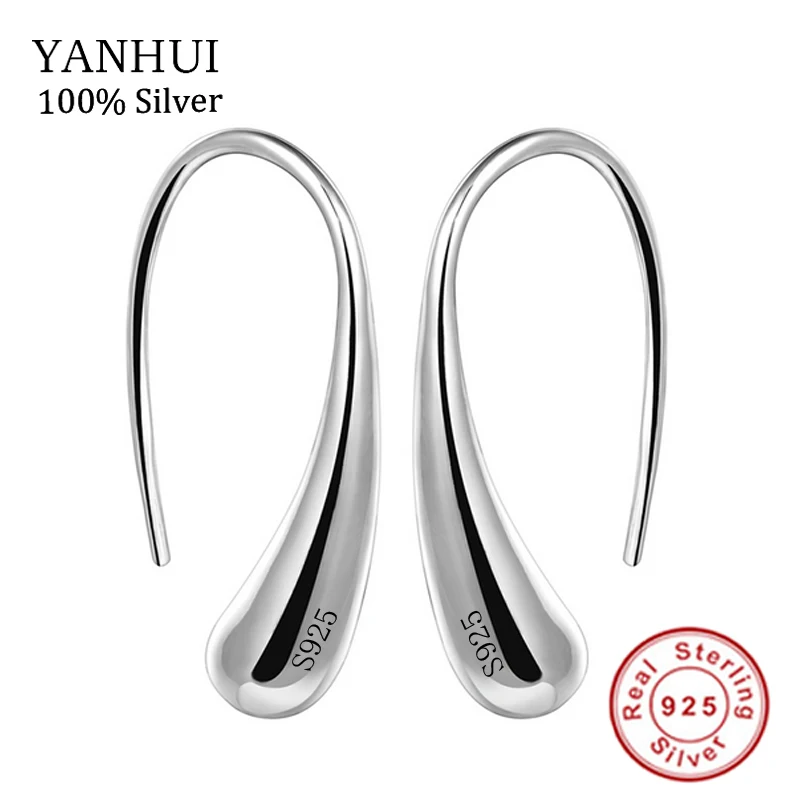 

Fashion Real Silver Earrings Water Drop/Teardrop/Raindrop Drop Earrings Dangle Earrings for Women Wholesale Jewelry Gift BKE004
