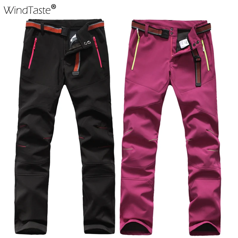 WindTaste женские Зимние флисовые штаны из флиса уличные ветрозащитные
