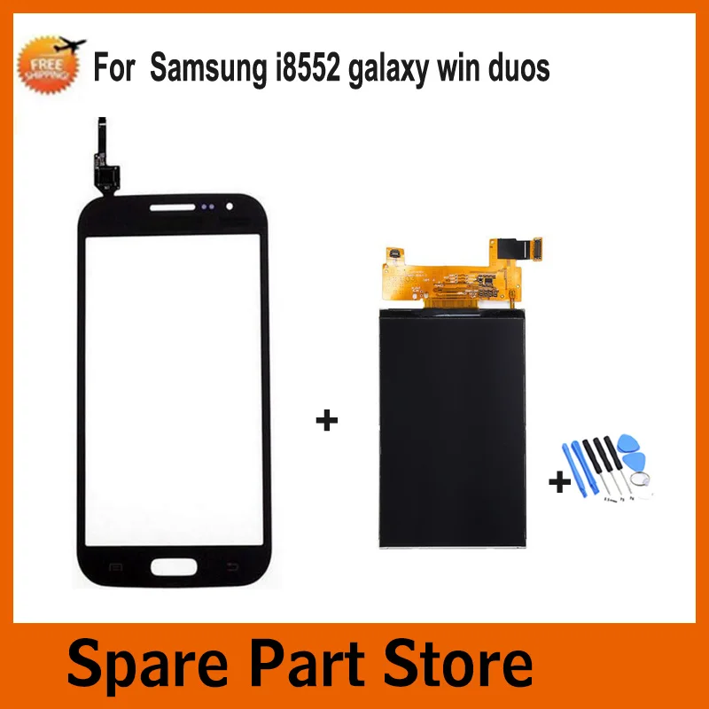 

Angcoucoux For Samsung I8550 I8552 Galaxy Win Duos Touch Screen Digitizer + LCD Screen Moulde Monitor For Samsung GT I8552 LCD