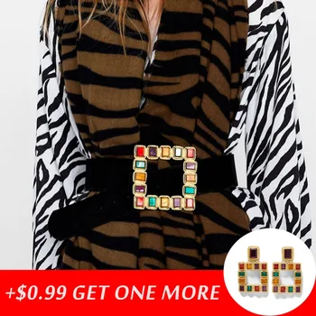 

Vedawas Elegant Earrings Belly Chains for Women Jewelry Sets Heart Statement Crystal Oorbellen Engagement Pendientes XG2117