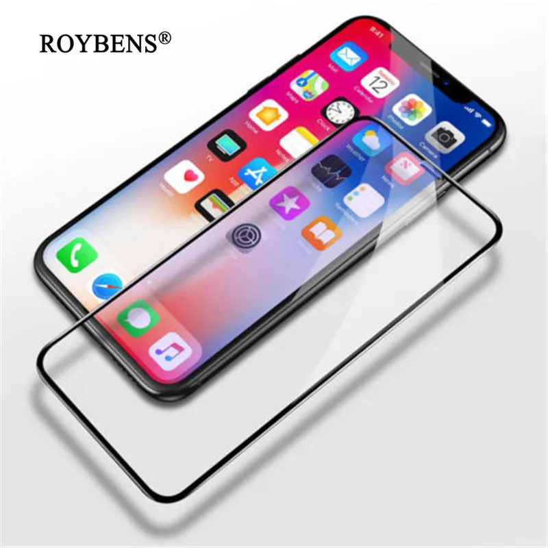 Закаленное стекло протектор экрана для iPhone X XS XR 10 полное покрытие 5D изогнутая