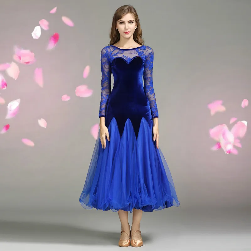 Buy Modern dance dress ballroom dance one piece dress