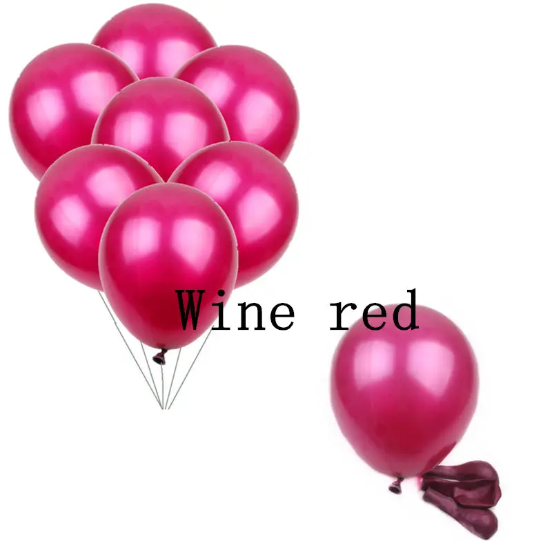 TSZWJ Z-081, новинка, 10 шт./лот, импортные латексные воздушные шары для свадьбы вечеринки, декоративные шары, высокое качество - Цвет: Бургундия