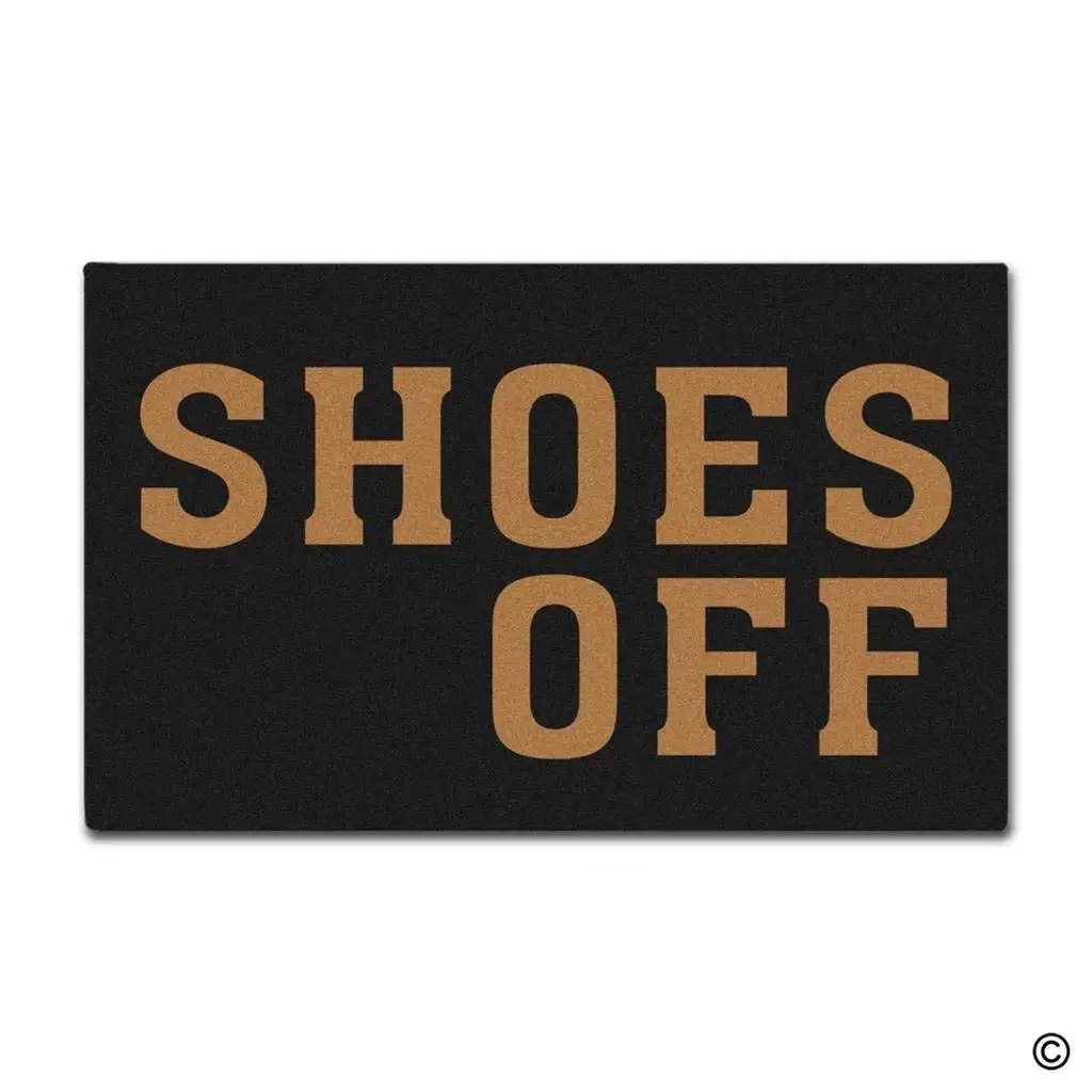 

Doormat Funny Entrance Floor Mat Shoes Off Indoor Decorative Doormat Floor Mat Non-woven Fabric Top 23.5"x15.7"