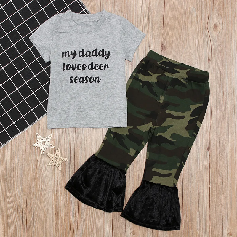 

New Baby Girl Clothes Sets Outfits Tshirt Top Blouse+ Trousers Baby Newborn Pants Summer Children Girls Set Infant Clothing 6M-4