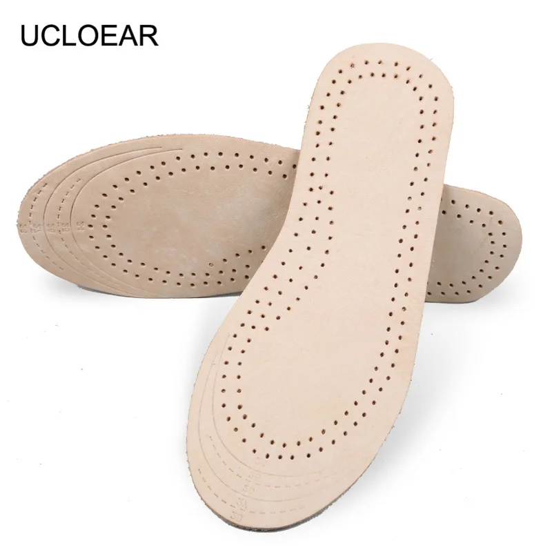 1 Pair Genuine Leather Kids Children Insoles for Children Foot Care