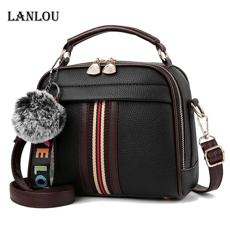 LANLOU النساء أكياس حقيبة كتف حقائب للنساء 2019 الأزياء شعري النساء حقيبة يد فاخرة designerCasual crossbody حقيبة للنساء