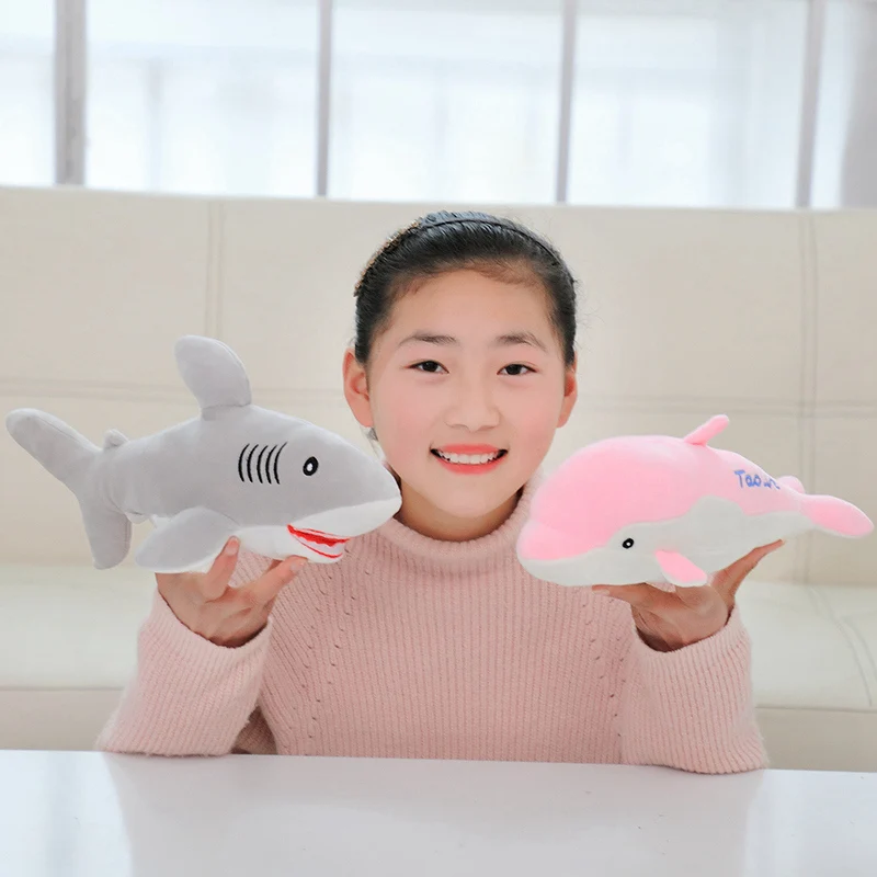 30 см Милая пуховая хлопковая плюшевая игрушка «Акула» Kawaii чучело дельфина животные детские игрушки для детей подарок на день рождения кукла