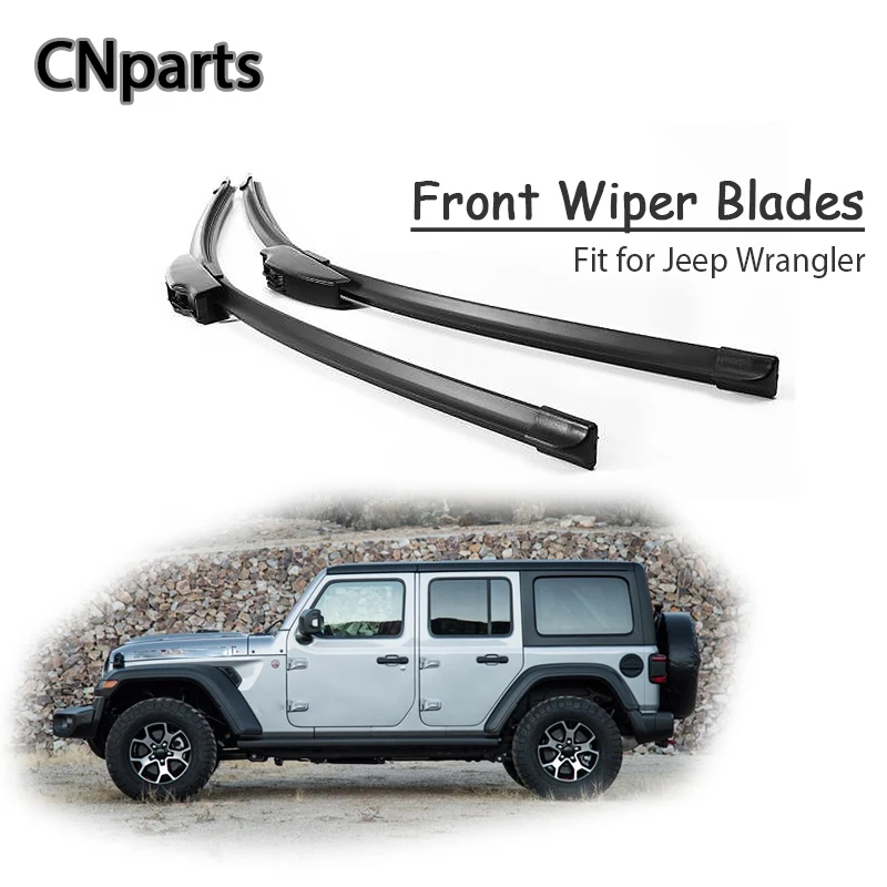 CNparts Car Windshield Rubber Front Wiper Blades Arm Kit For Jeep