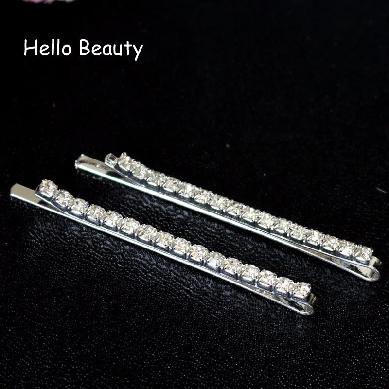 

12 PCS Silver Korea Hair Accessories Crystal Fashion Stone Hair Clips Rhinestone Hair Barrette For Women Girls
