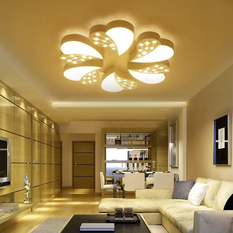 Люстра с кристаллами потолочная лампа для гостиной столовой|lustre design|crystal lightlight