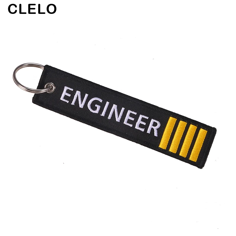 Fashion Engineer Pilot travel tag luggage tags Embroidery Black Luggage Safety Label With Keyring Key chain Gifts for Aviators Fashion Engineer Pilot travel tag luggage tags Embroidery Black Luggage Safety Label With Keyring Key chain Gifts for Aviators
