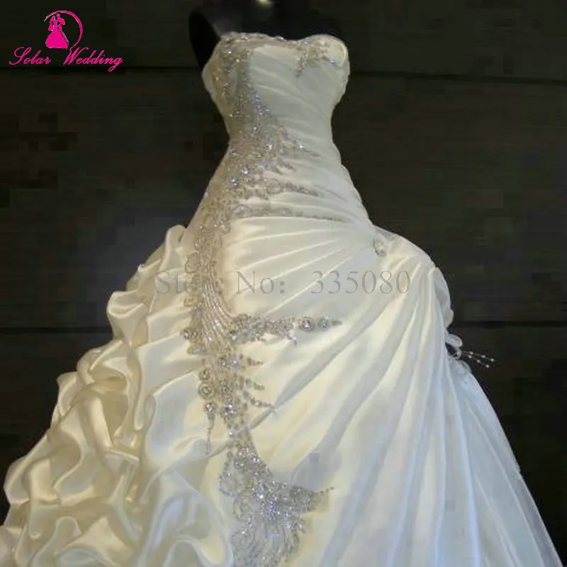 Buy Best Selling Fold Pleat Lace up Wedding Dresses