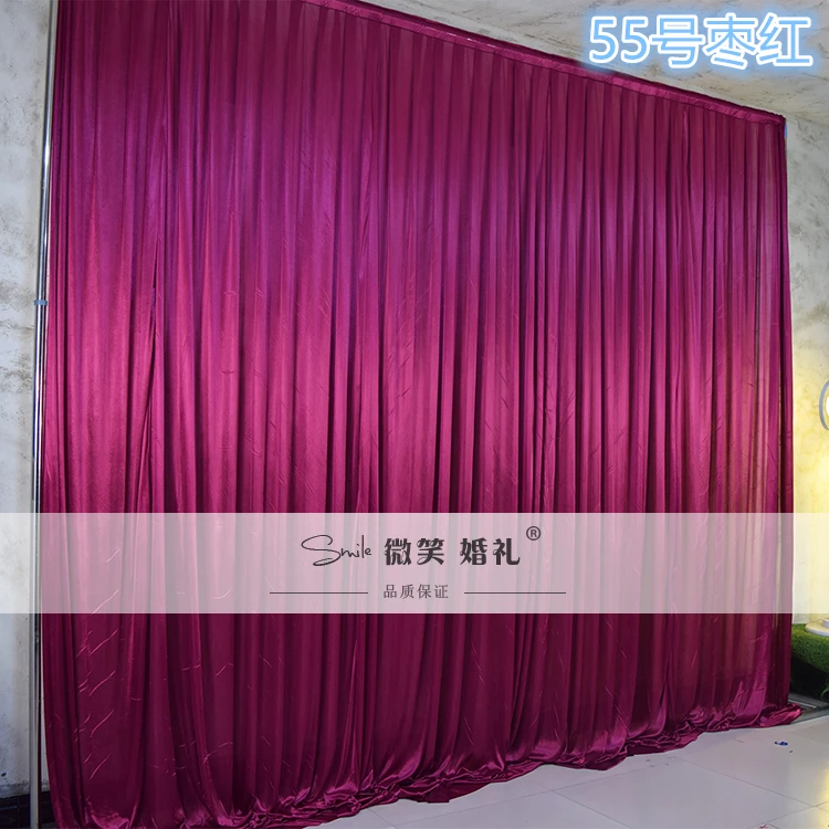 

3*3M Burgundy wedding backdrop curtain event party panels stage backgroud curtain