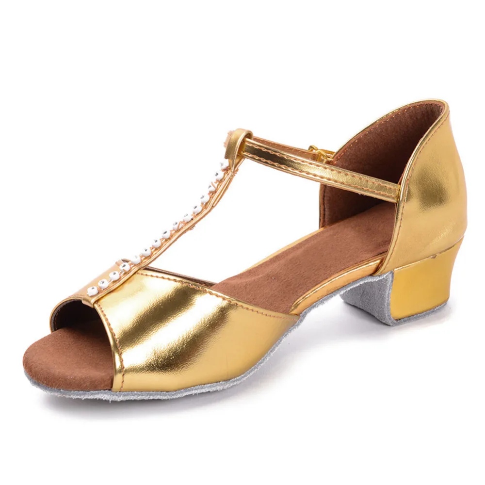  Ballroom Tango Latin dance shoes For Women Kids Girls Children Dance shoes Ladies Low heel 17CM 25.