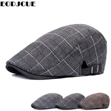 Новинка года для мужчин's кепки Ретро повседневное картуз лето гольф газетчик вождения таксиста шапка, кепка Простые Модные однотонные бере