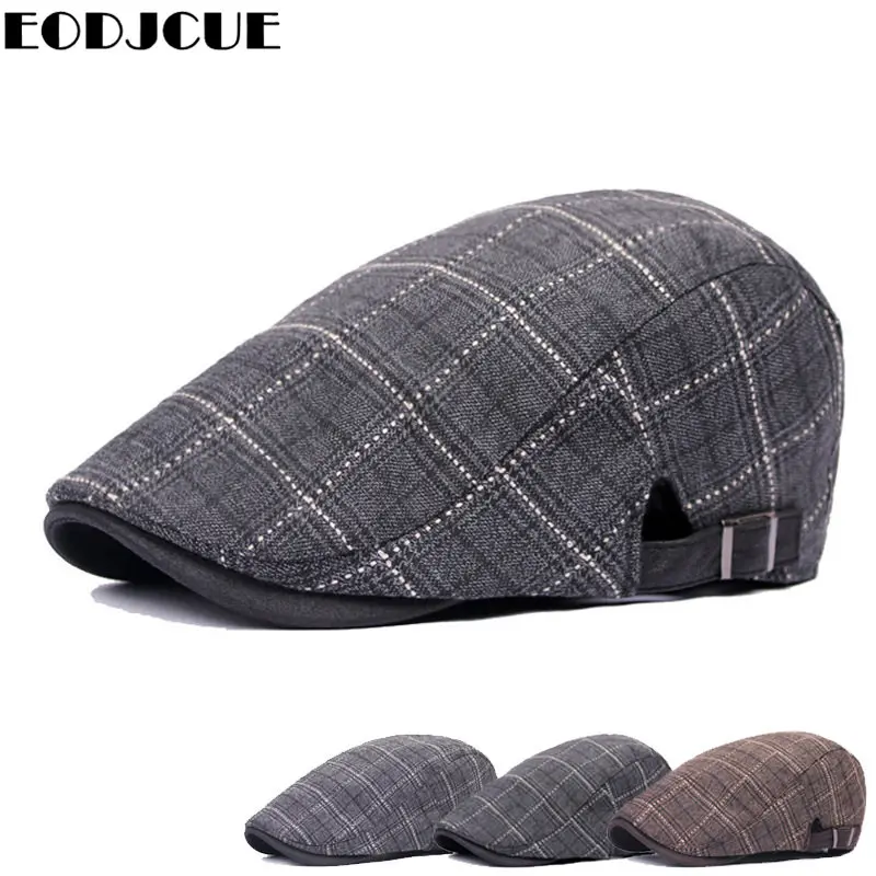 

2019 New Men's Cap Retro Casual Ivy Hat Summer Golf Newsboy Driving Cabbie Hat Flat Cap Simple Fashion Solid Berets