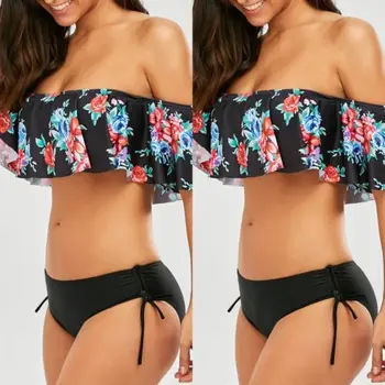 

2017 New Women Bandage Bikini Push-up Set Padded Swimsuit Bathing Suit Swimwear