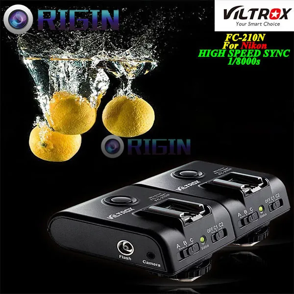 

Viltrox Wireless 2.4G Wireless E-TTL High Speed 1/8000s Flash Trigger Transmitter+Receiver FC-210N for Nikon