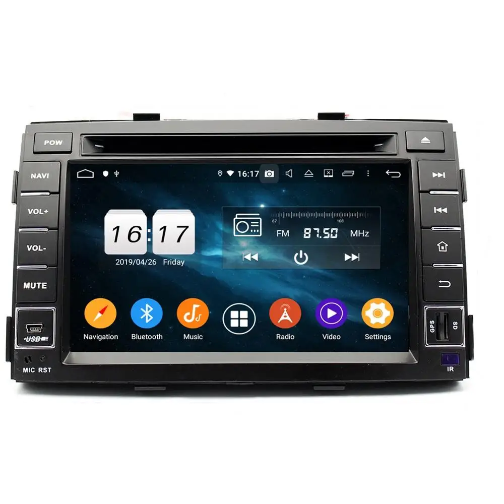 Android 9.0 Octa Core 7" Car DVD Head Unit for Kia Sorento 2011 2012 RDS Radio GPS 4GB RAM