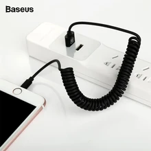 Выдвижной пружинный USB кабель Baseus для iPhone X XS Max XR 8 7 6 Plus 5 5S SE кабель для зарядки и зарядки