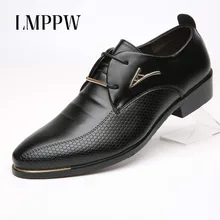 LMPPW Brand Business Dress Men Formal Shoes Leather Oxford Shoes Big Size 38-46 Men Flat Shoes Black Brown Leather Wedding Shoes цена LMPPW Brand Business Dress Men Formal Shoes Leather Oxford Shoes Big Size 38-46 Men Flat Shoes Black Brown Leather Wedding Shoes цены онлайн