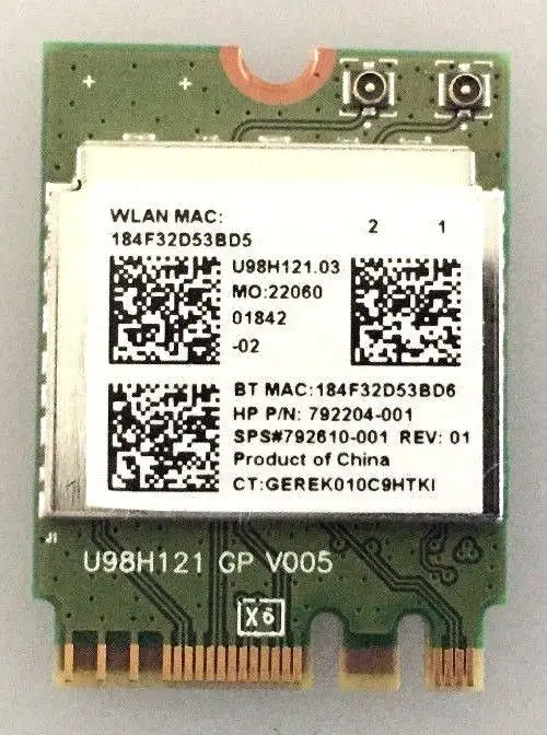 Беспроводная карта адаптера для HP Pavilion All in One 22 a113w Realtek RTL8723BE Wi Fi беспроводная 792610